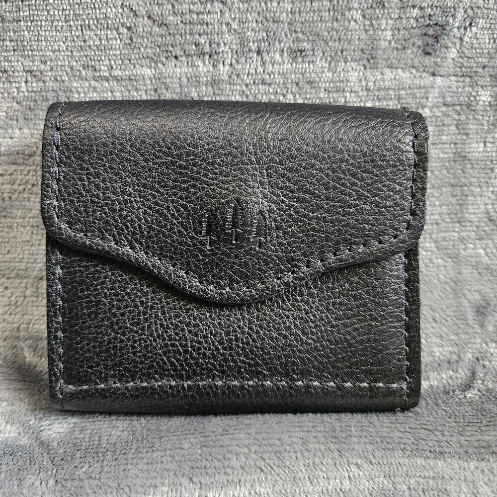Portland Leather Goods Small Bozeman Wallet - Pebbled Black